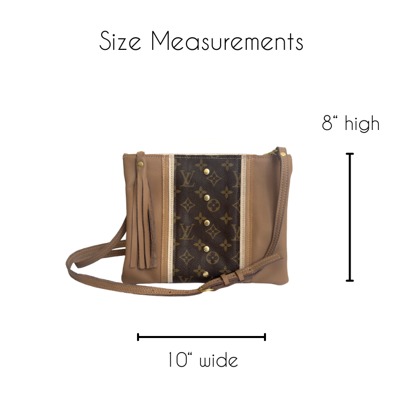 Upcycled LV Crossbody Bag in Mocha Mousse Leather | Caroline