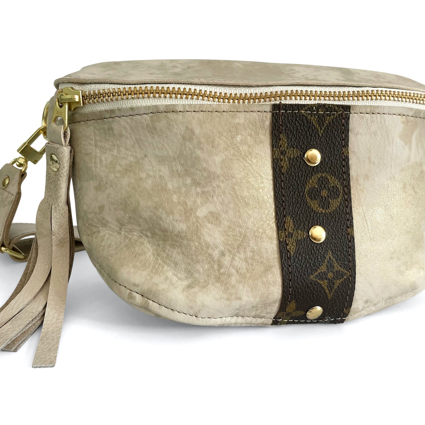 Upcycled LV Belt Bag in Stone Leather | Britt