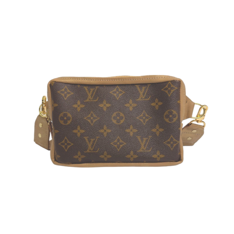 LV Bella luxury Designer purse in bronze leather