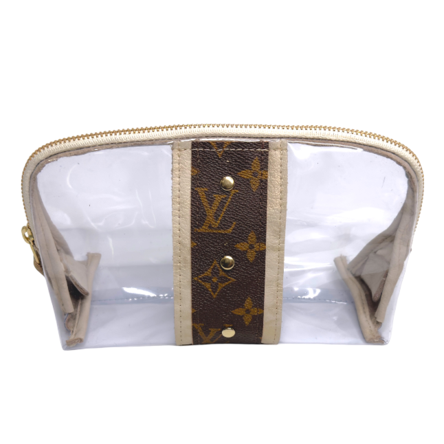 Clara Cosmetic Pouch In VinylVogue | Upcycled LV, GG