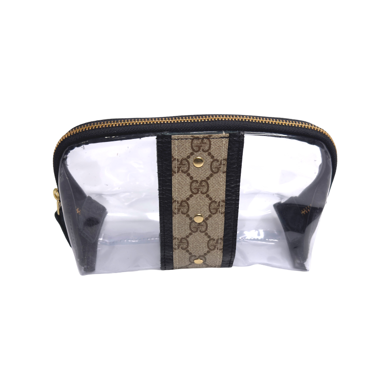 Clara Cosmetic Pouch In VinylVogue | Upcycled LV, GG