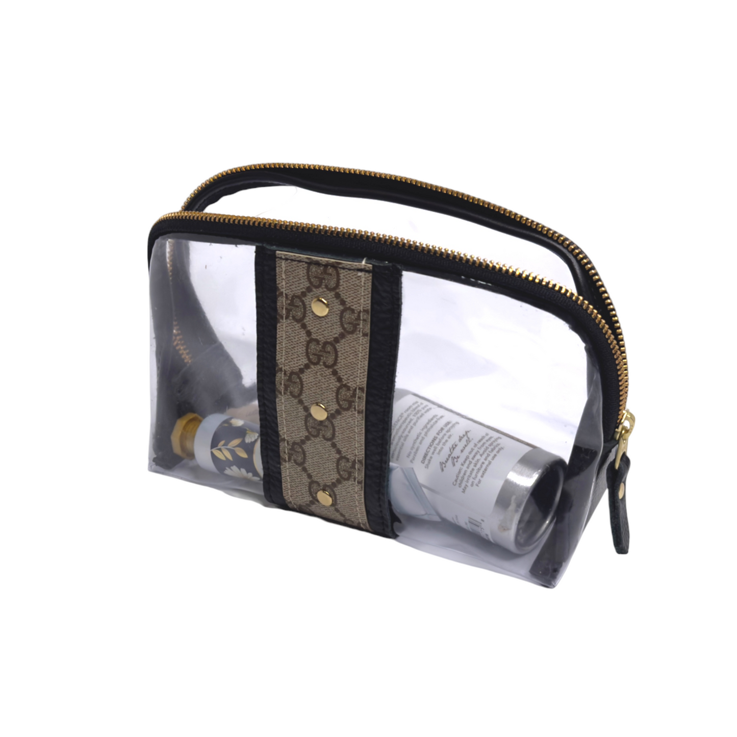 Clara Cosmetic Pouch In VinylVogue | Upcycled LV, GG