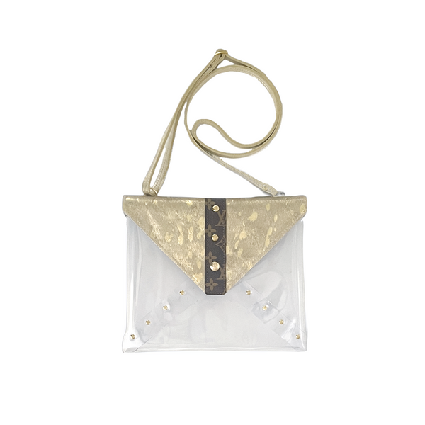 Upcycled Louis Vuitton Monogram Clear Stadium Crossbody Bags